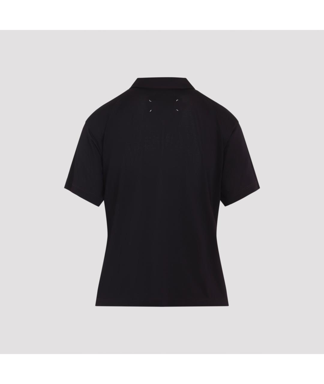 MAISON MARGIELA Черная хлопковая футболка, фото 2