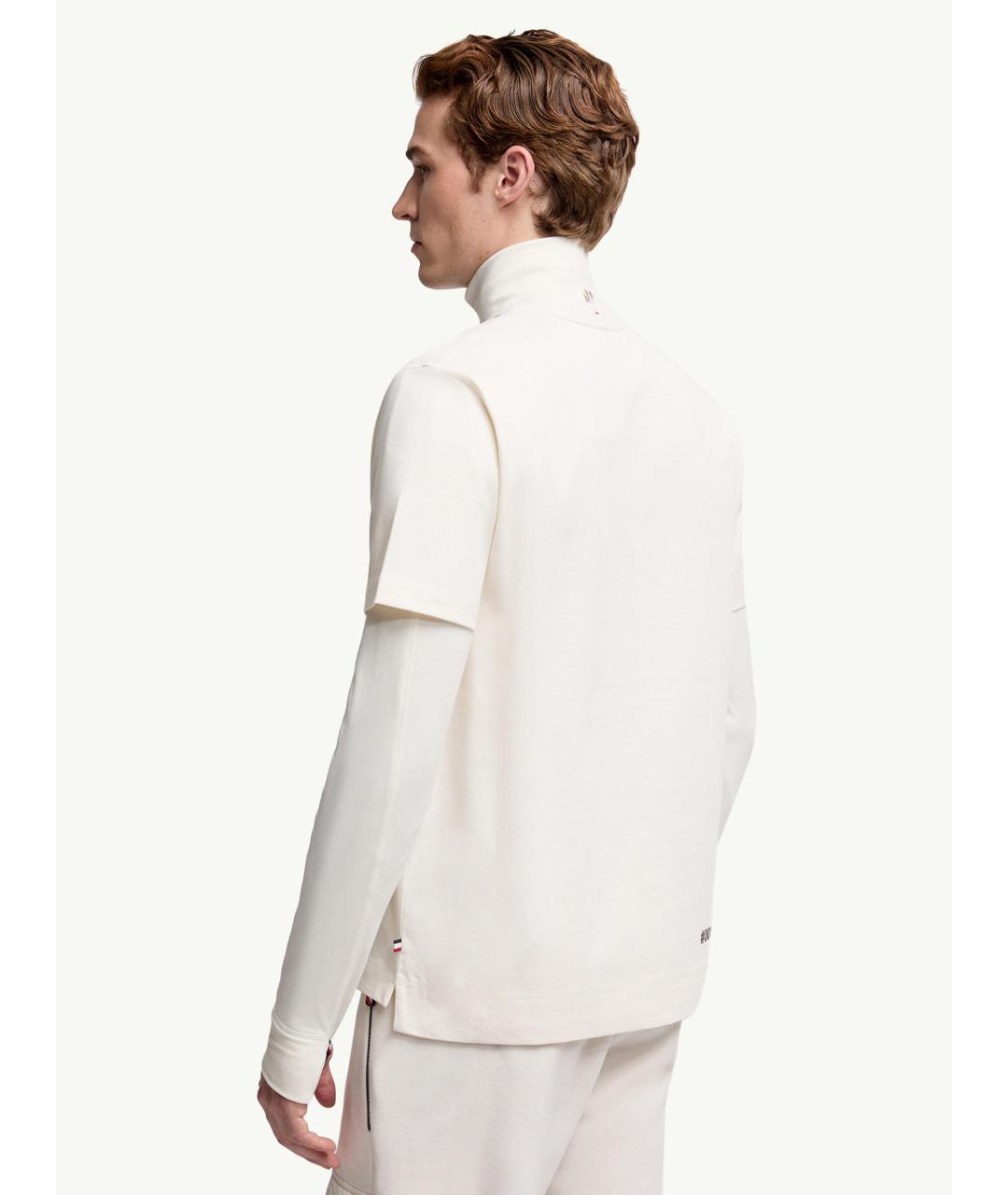 MONCLER Белая хлопковая футболка, фото 5