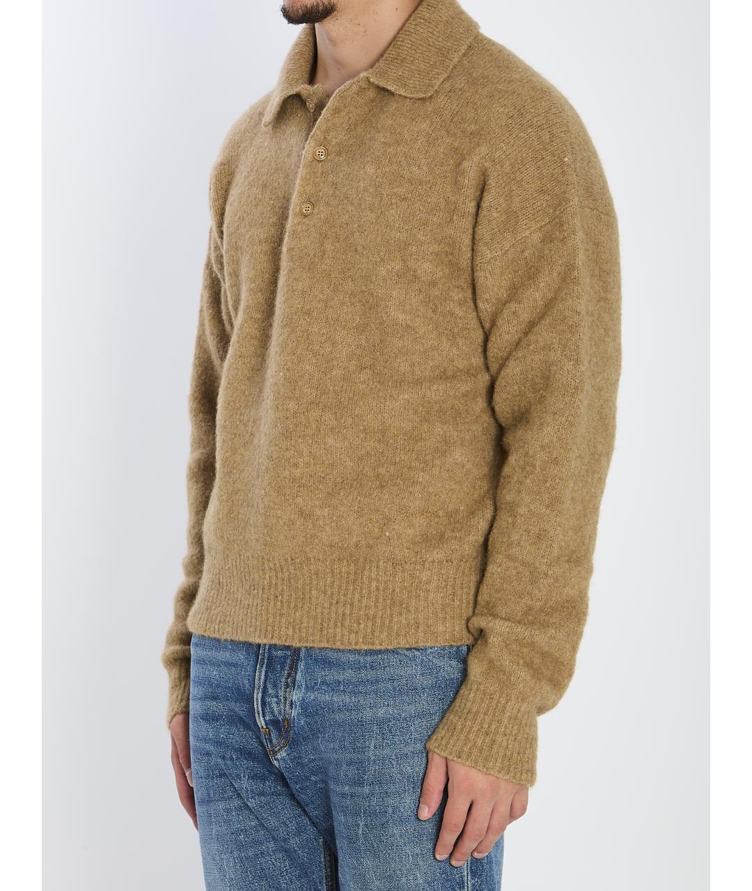 Ami Paris Бежевый шерстяной джемпер / свитер, фото 3