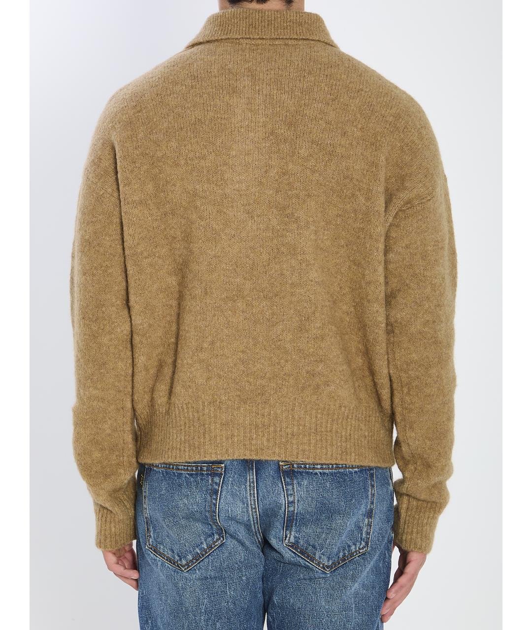 Ami Paris Бежевый шерстяной джемпер / свитер, фото 5