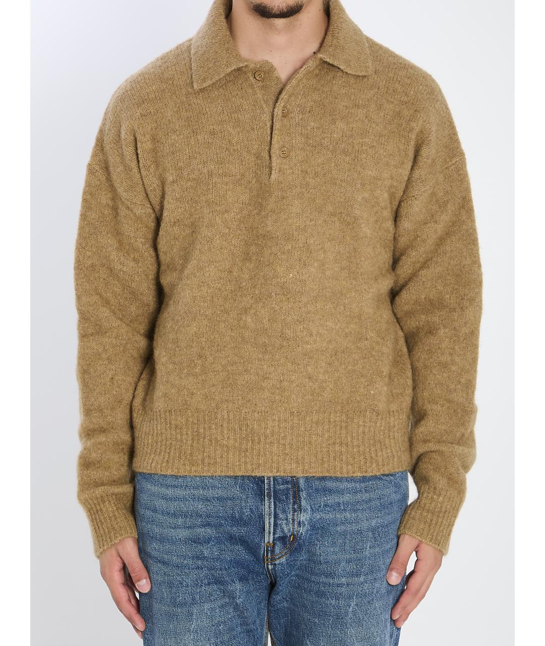 Ami Paris Бежевый шерстяной джемпер / свитер, фото 2