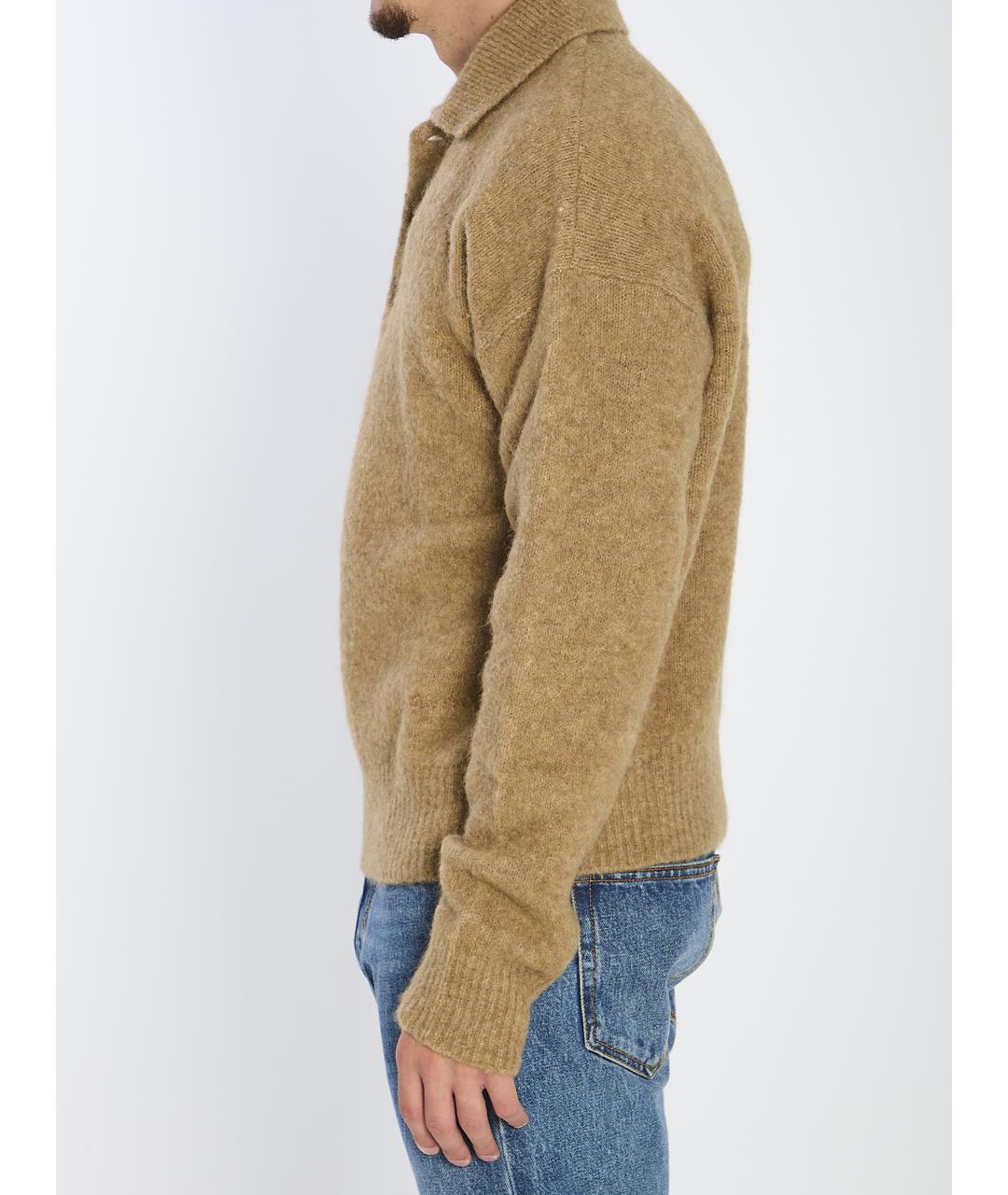 Ami Paris Бежевый шерстяной джемпер / свитер, фото 4