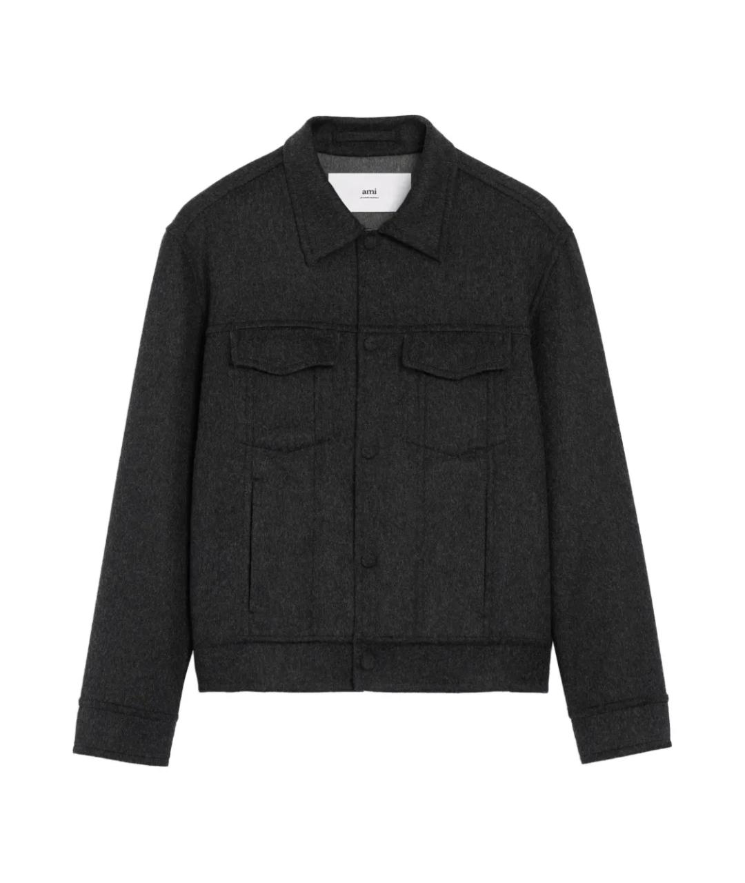 Ami Paris Серая шерстяная куртка, фото 1
