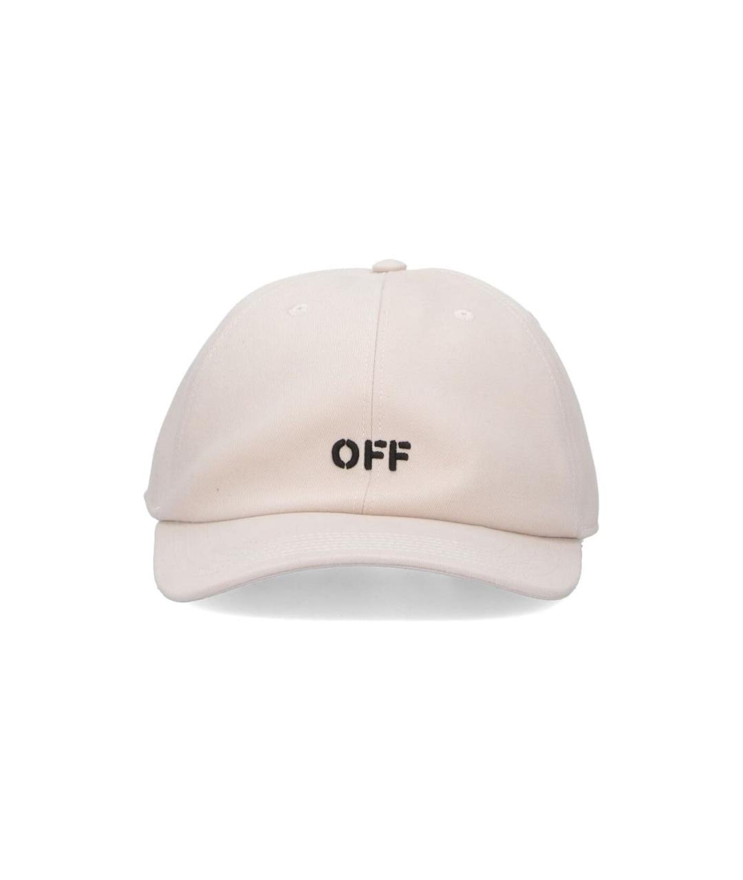 OFF-WHITE Бежевая хлопковая кепка/бейсболка, фото 4