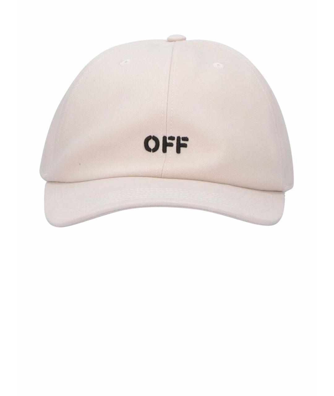OFF-WHITE Бежевая хлопковая кепка/бейсболка, фото 1