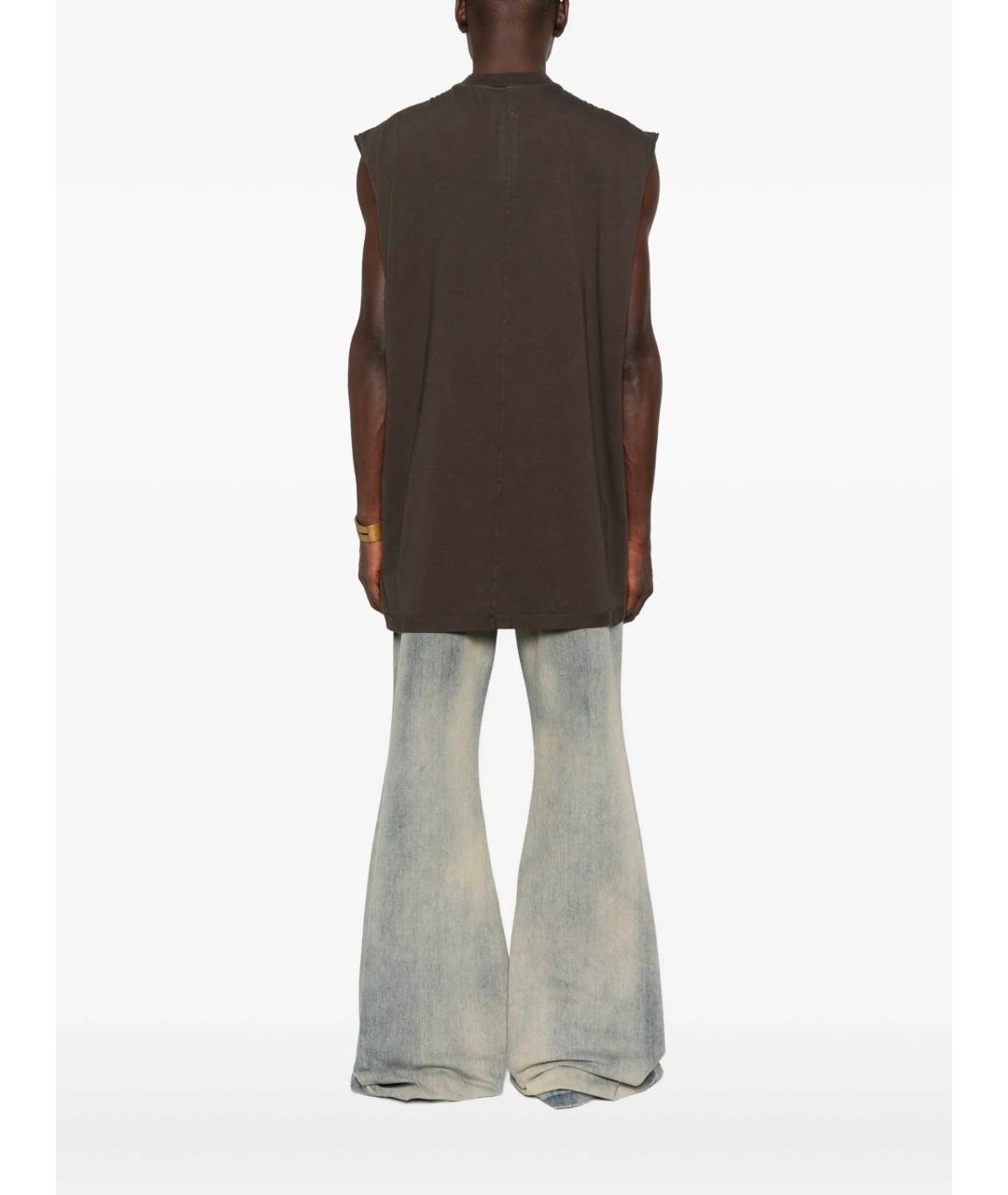 RICK OWENS DRKSHDW Серая хлопковая футболка, фото 2