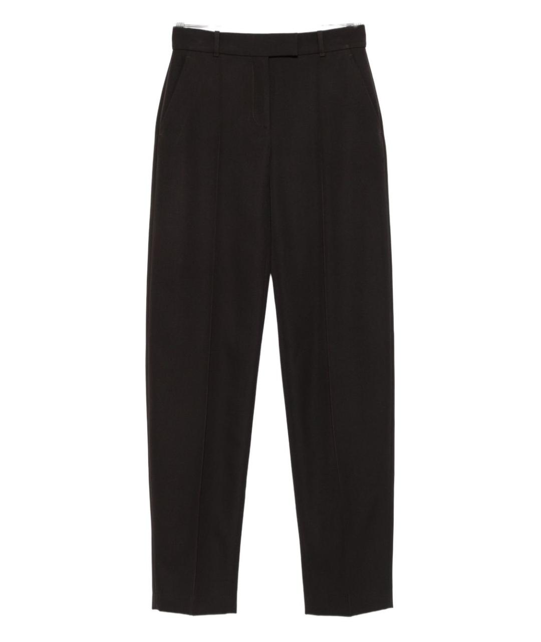 ALEXANDER MCQUEEN Коричневые шерстяные прямые брюки, фото 1