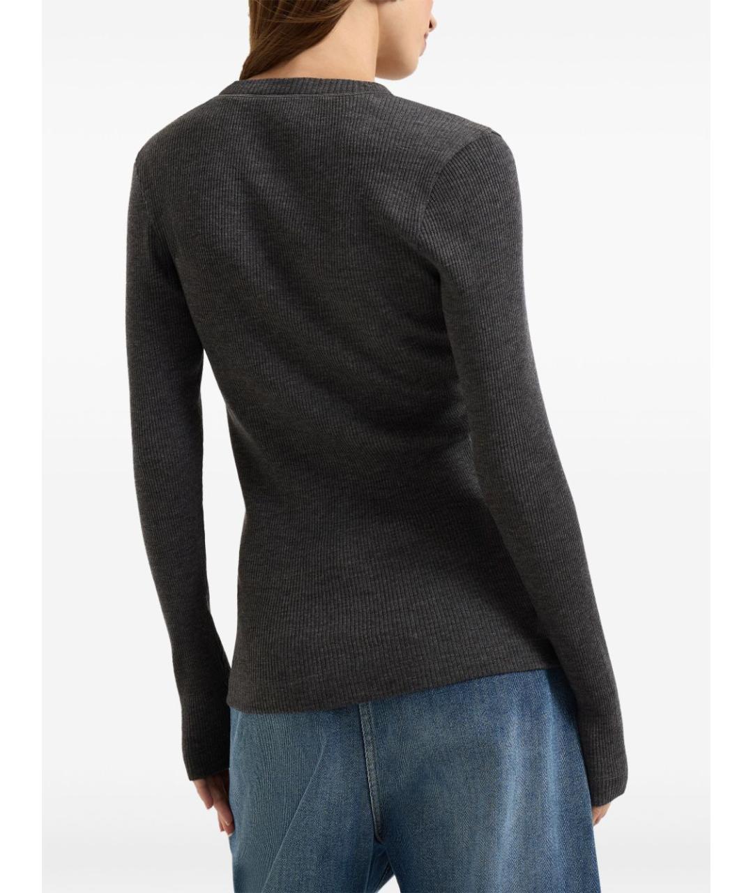 BRUNELLO CUCINELLI Серый шерстяной джемпер / свитер, фото 5