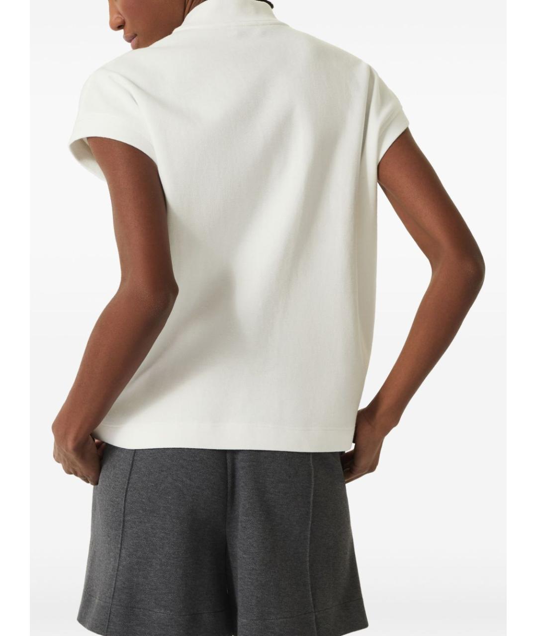 BRUNELLO CUCINELLI Белая хлопковая футболка, фото 3