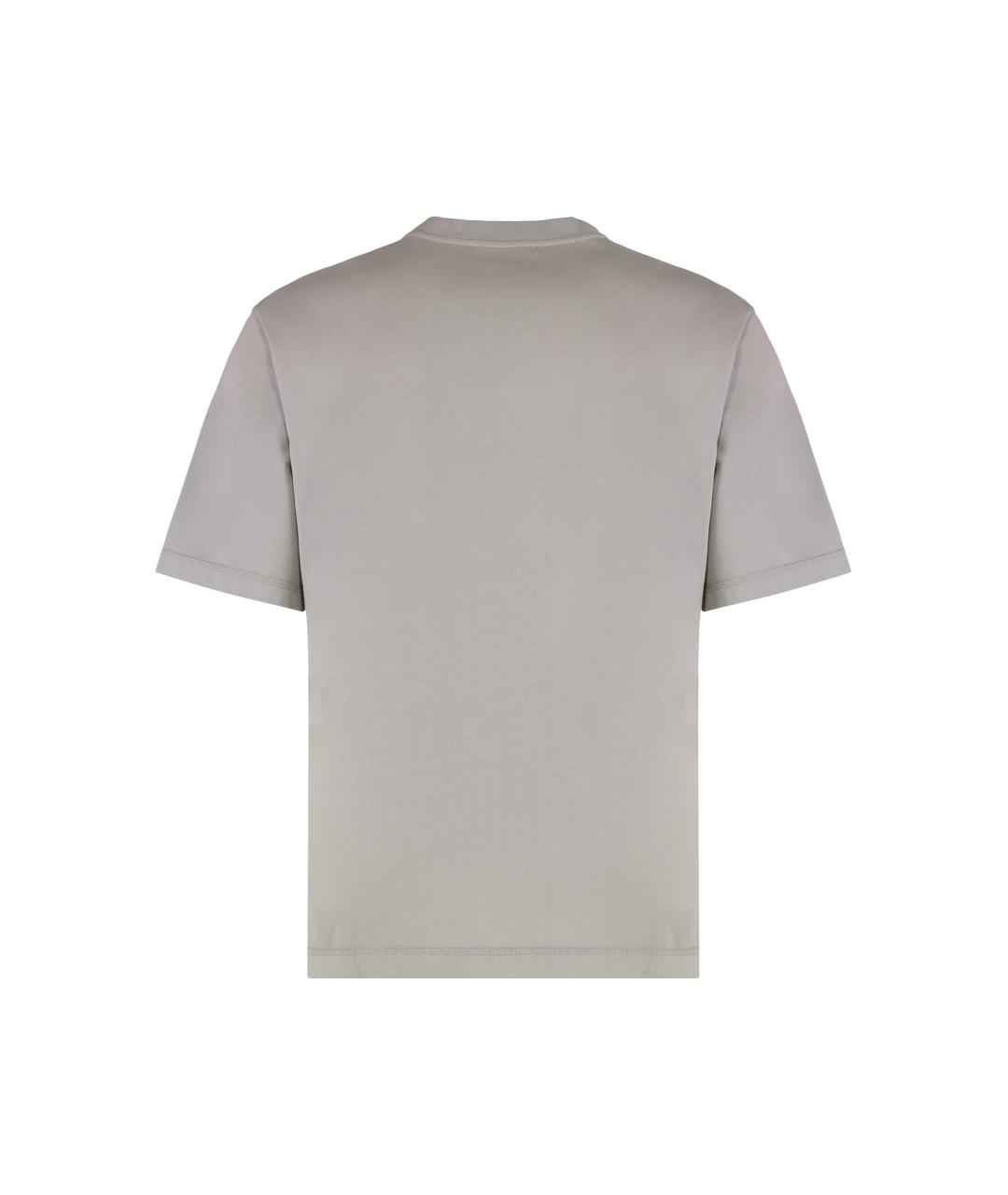 DOLCE&GABBANA Серая хлопковая футболка, фото 2