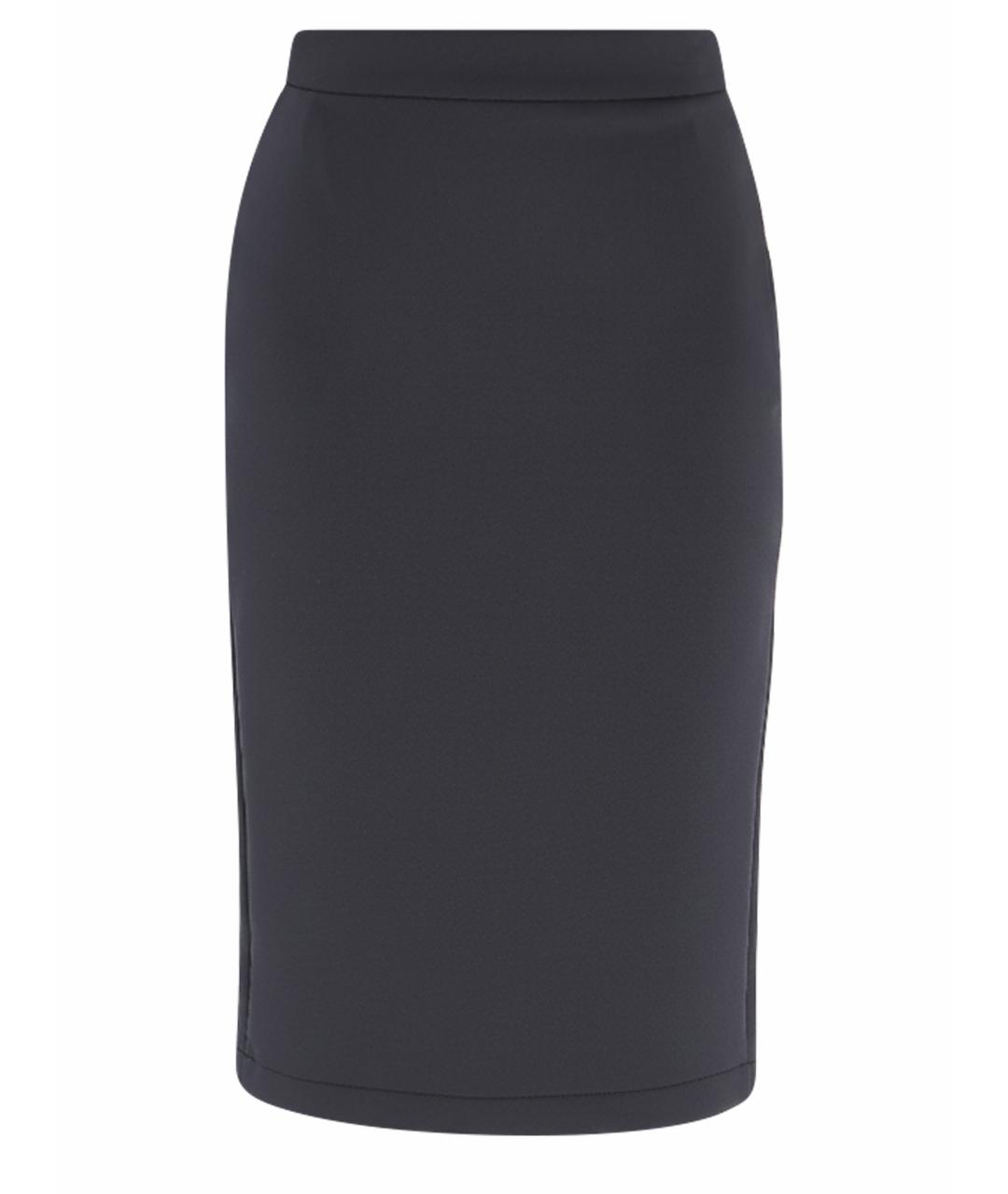 MONCLER Черная полиэстеровая юбка миди, фото 1