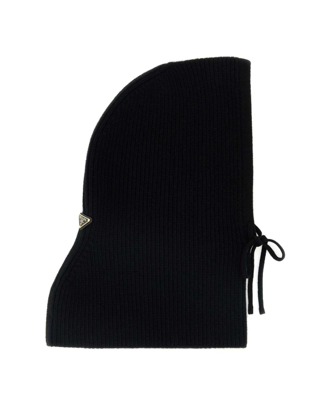 PRADA Черная шерстяная шапка, фото 1