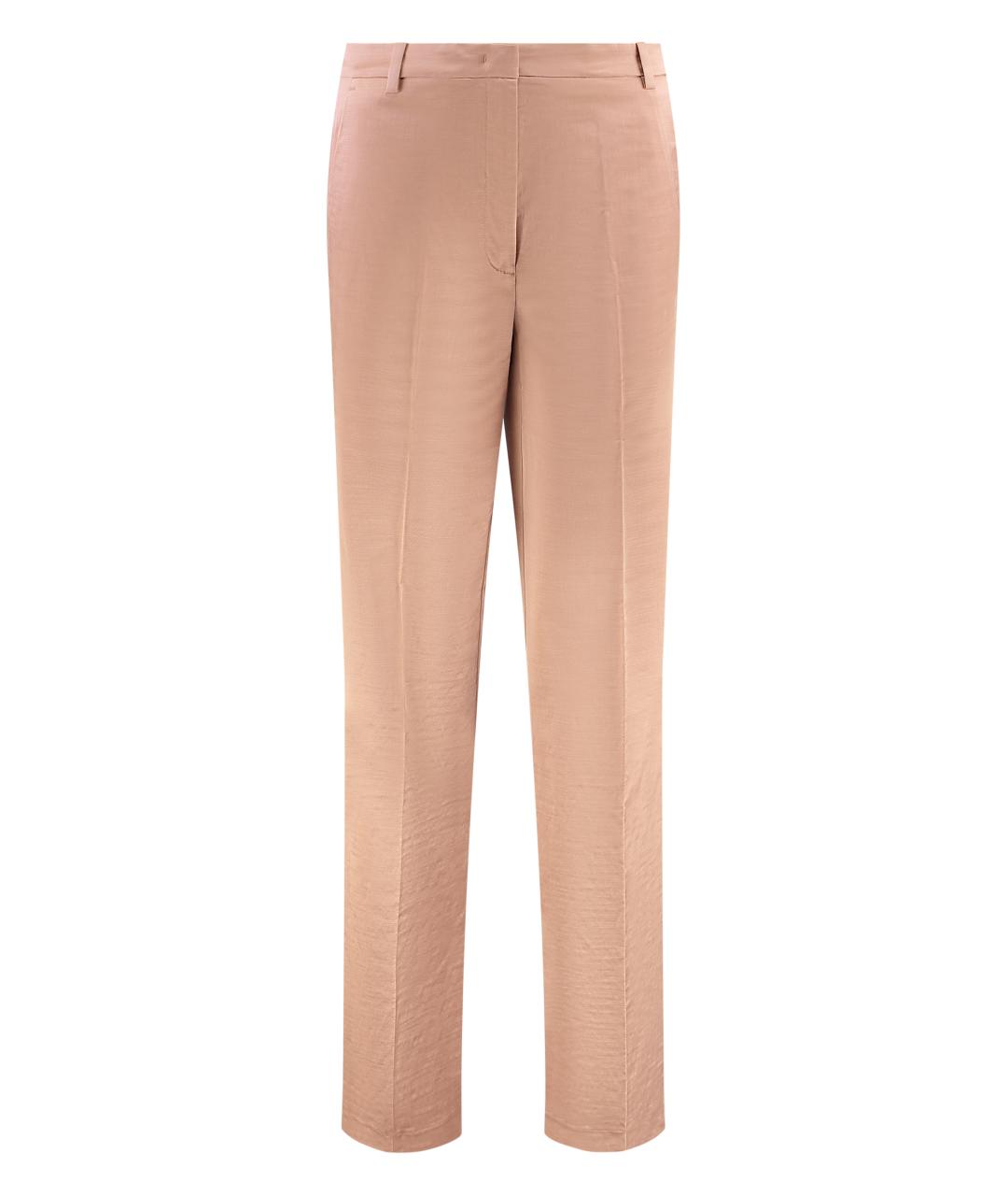 PINKO Розовые полиэстеровые прямые брюки, фото 1