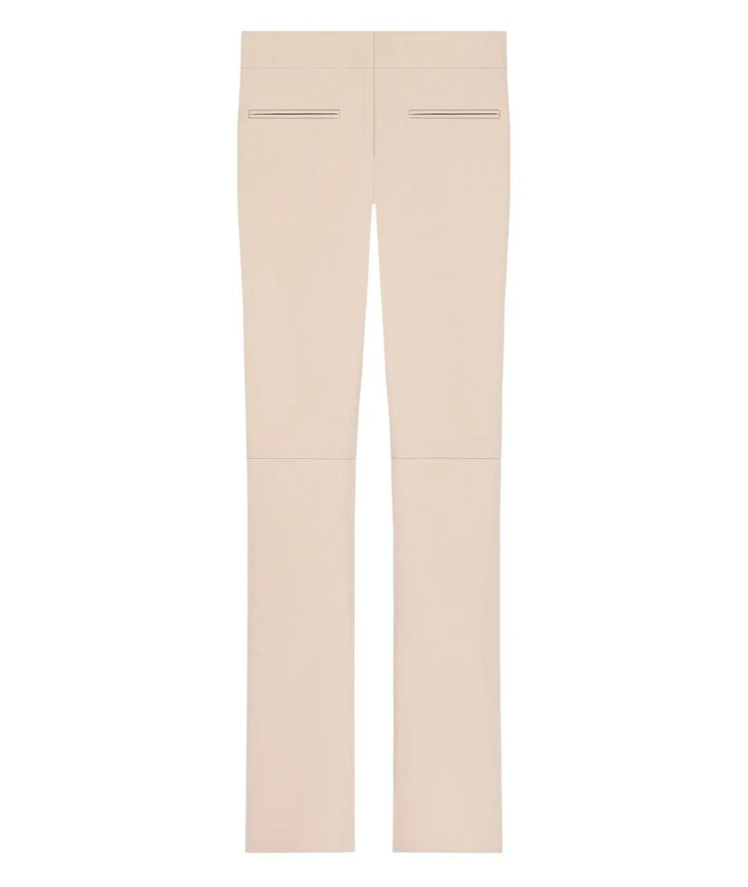 COURREGES Бежевые полиэстеровые прямые брюки, фото 1