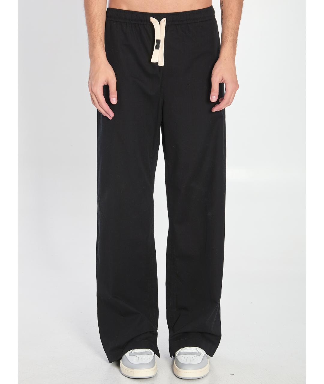 CELINE Черные хлопковые повседневные брюки, фото 2