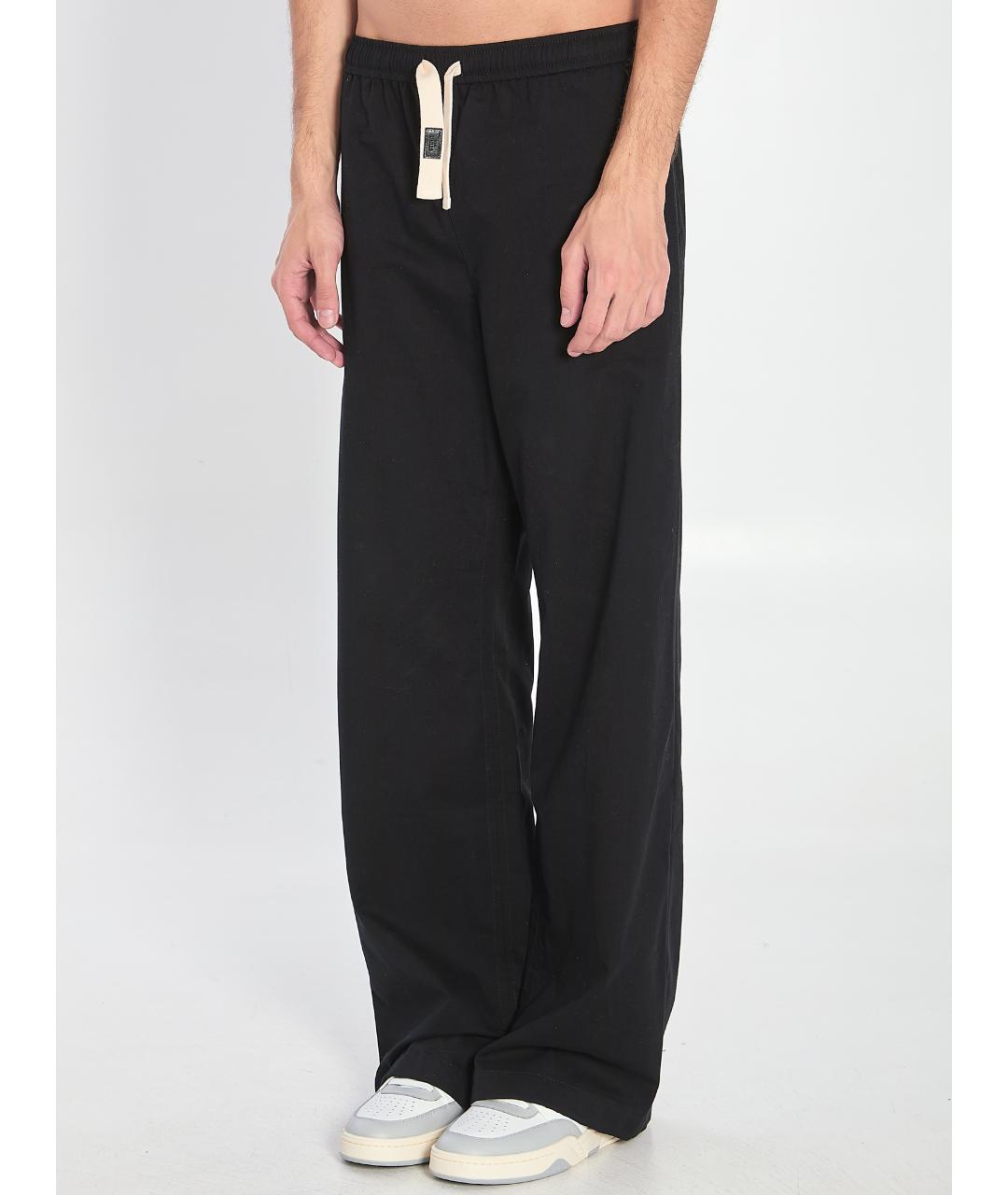 CELINE Черные хлопковые повседневные брюки, фото 3