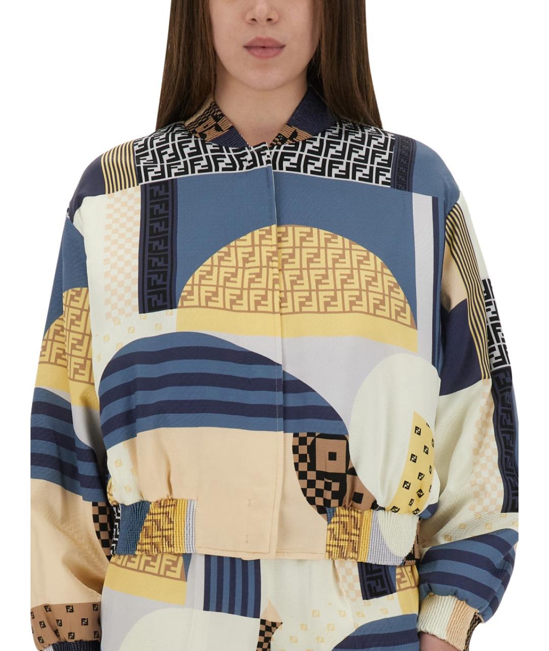 FENDI Мульти шелковая куртка, фото 3