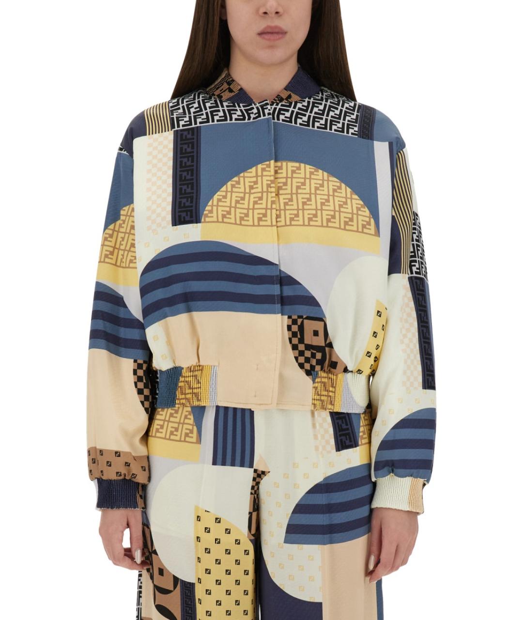 FENDI Мульти шелковая куртка, фото 4