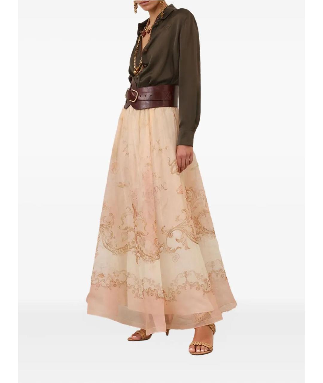 ZIMMERMANN Хаки шелковая рубашка, фото 2