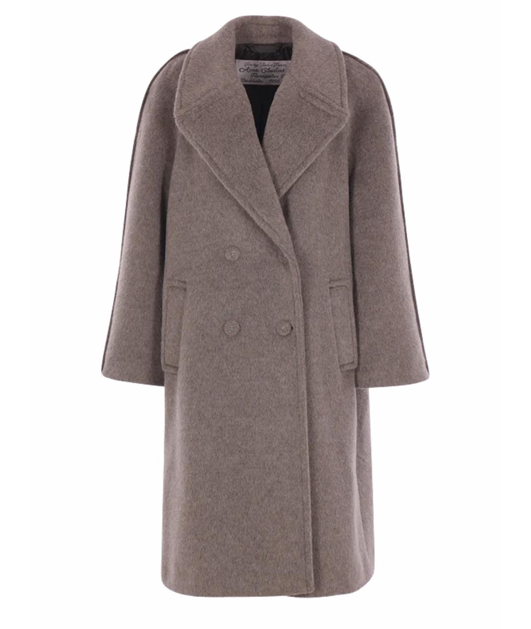 ACNE STUDIOS Серое шерстяное пальто, фото 1