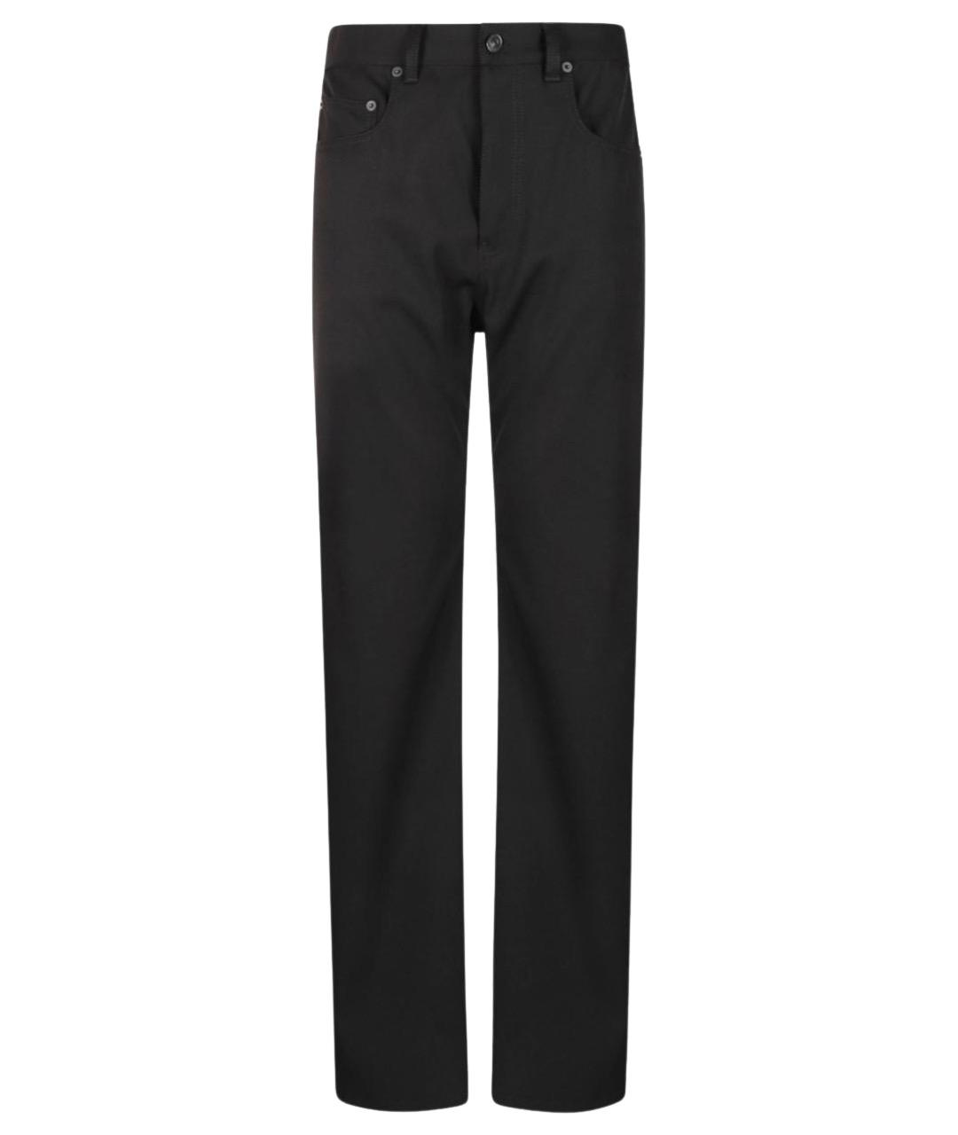 BALENCIAGA Черные шерстяные прямые брюки, фото 1