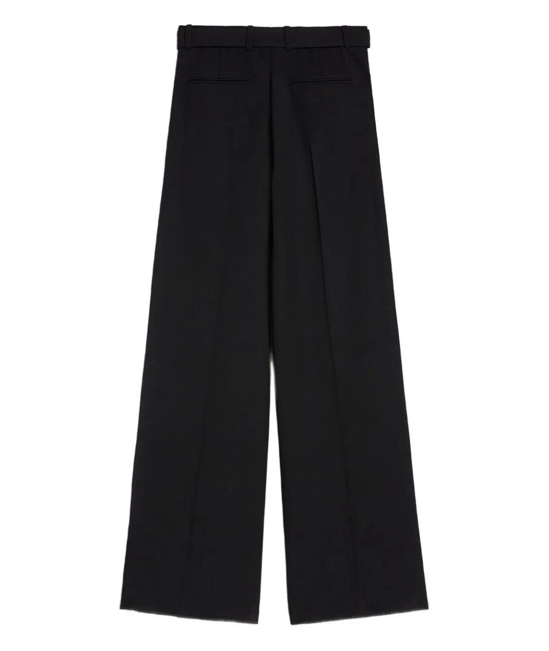JIL SANDER Черные шерстяные повседневные брюки, фото 4