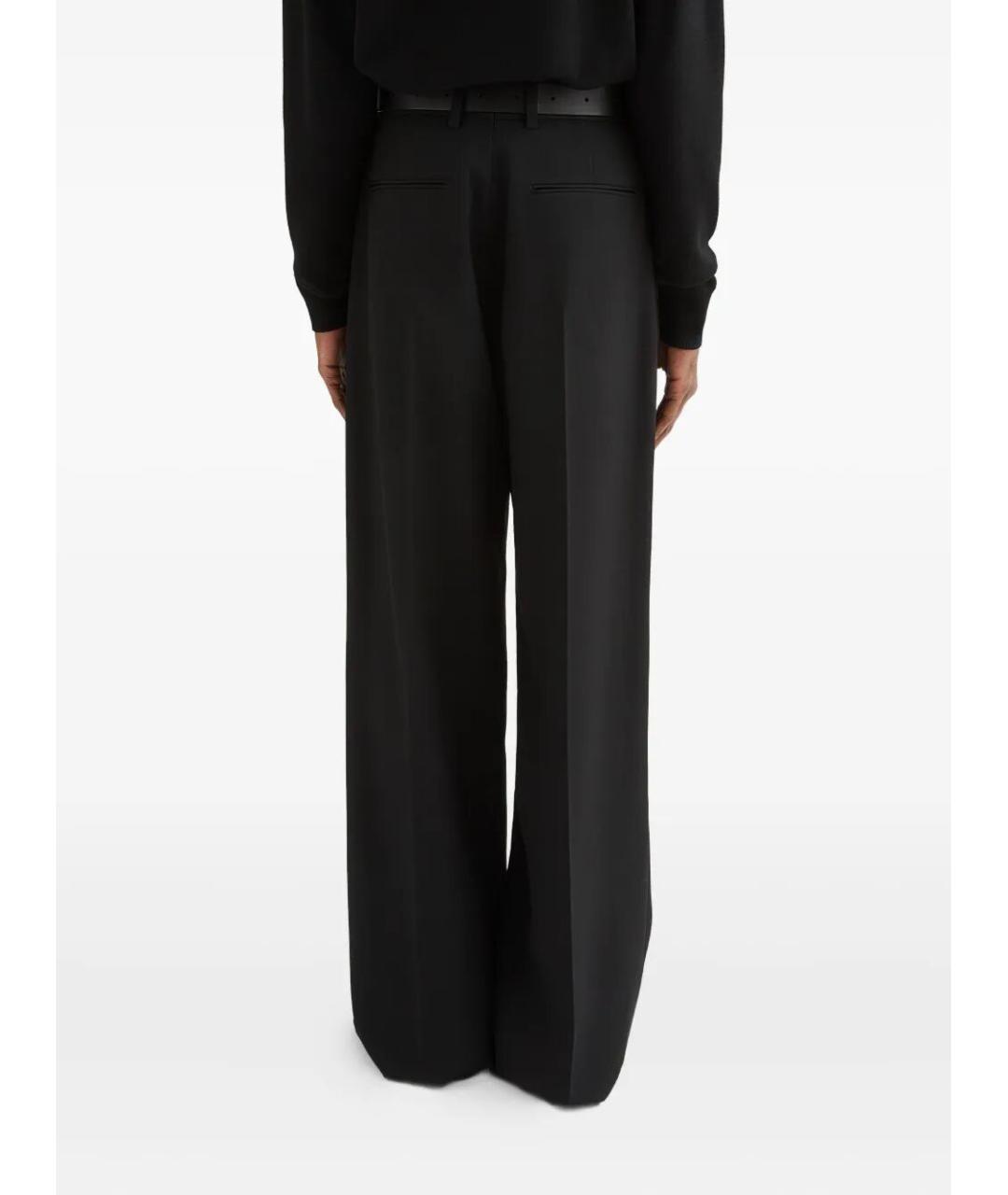 JIL SANDER Черные шерстяные повседневные брюки, фото 2