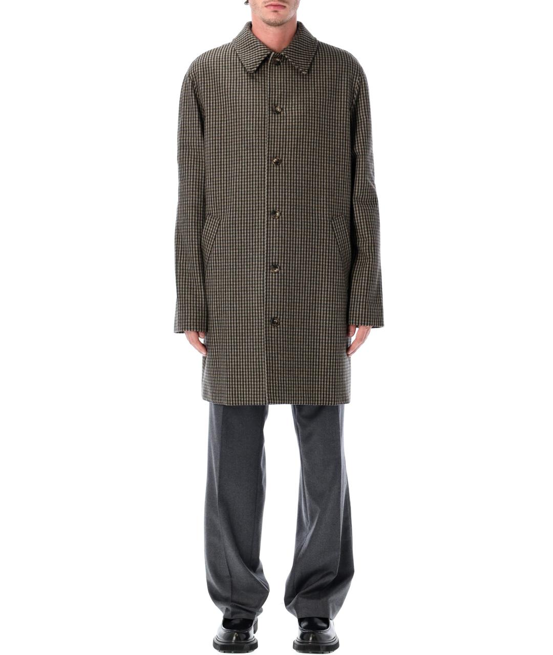 A.P.C. Коричневое шерстяное пальто, фото 4