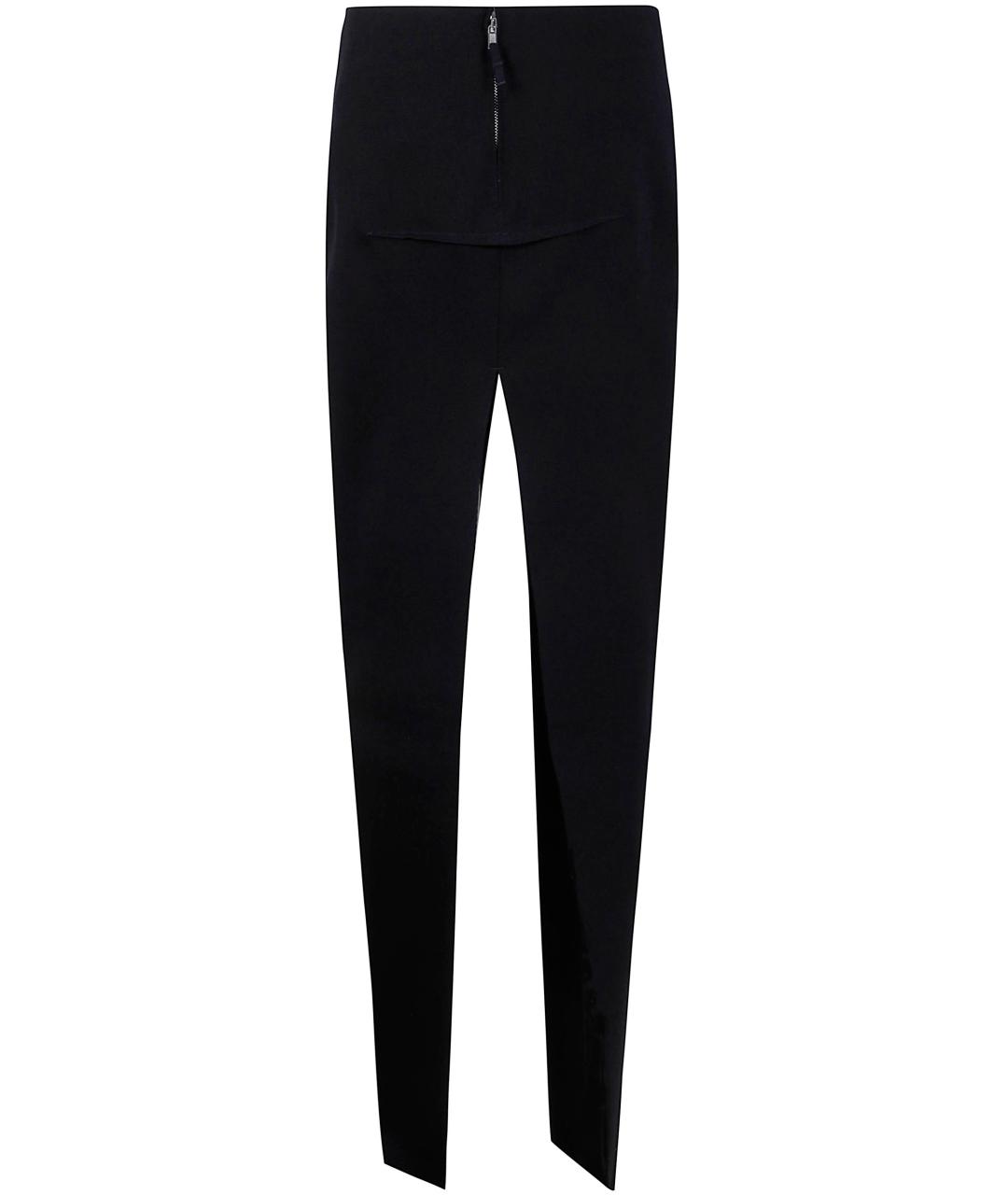 RICK OWENS Черная шерстяная юбка миди, фото 2