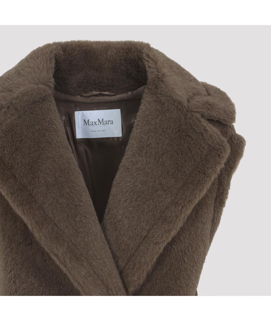 MAX MARA Коричневый шерстяной жилет, фото 5