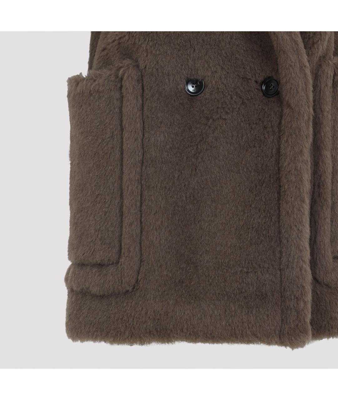 MAX MARA Коричневый шерстяной жилет, фото 4