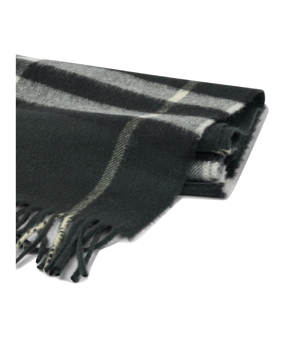 BURBERRY Черный кашемировый шарф, фото 2