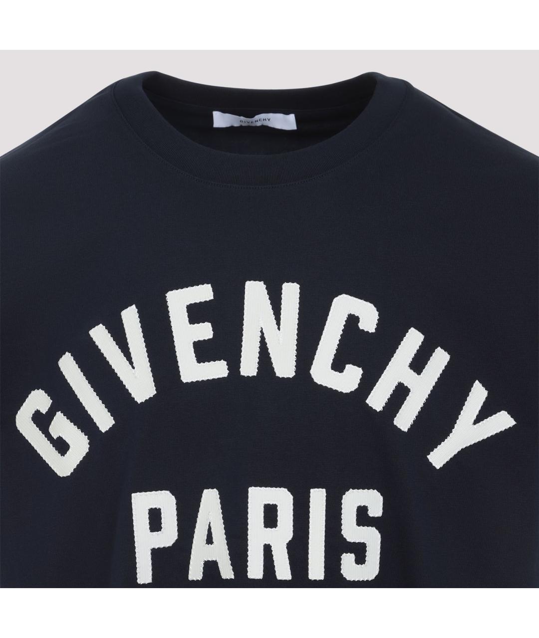 GIVENCHY Темно-синяя хлопковая футболка, фото 5