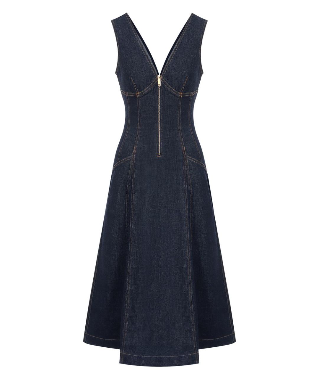 SELF-PORTRAIT Синее хлопковое повседневное платье, фото 1