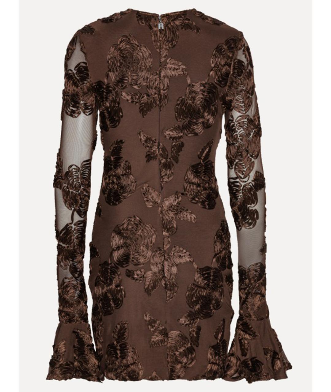 ROTATE Коричневое полиэстеровое вечернее платье, фото 5