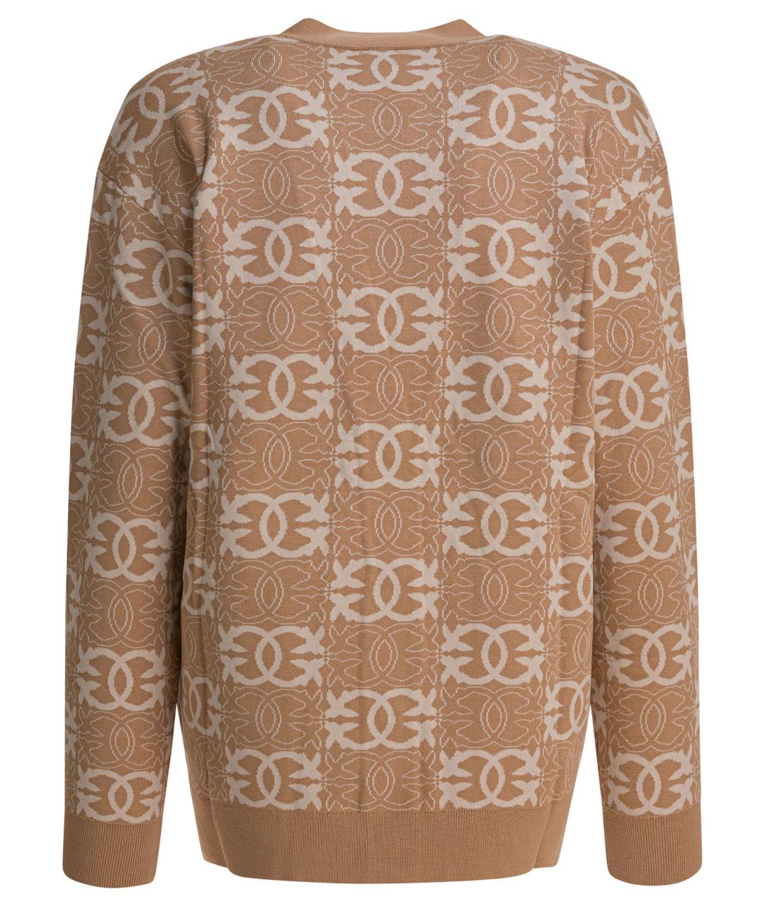 PINKO Бежевый вискозный джемпер / свитер, фото 2