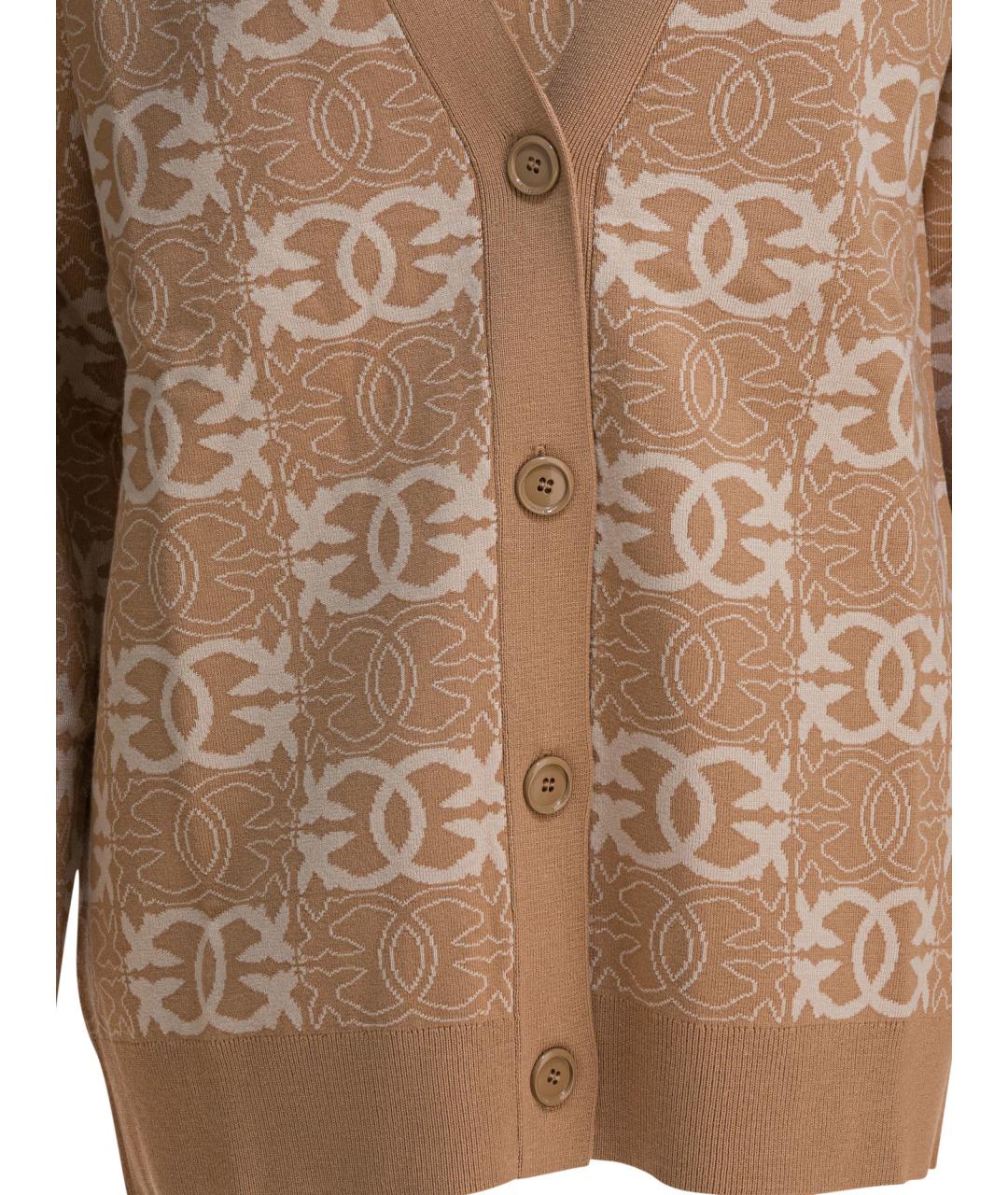 PINKO Бежевый вискозный джемпер / свитер, фото 3