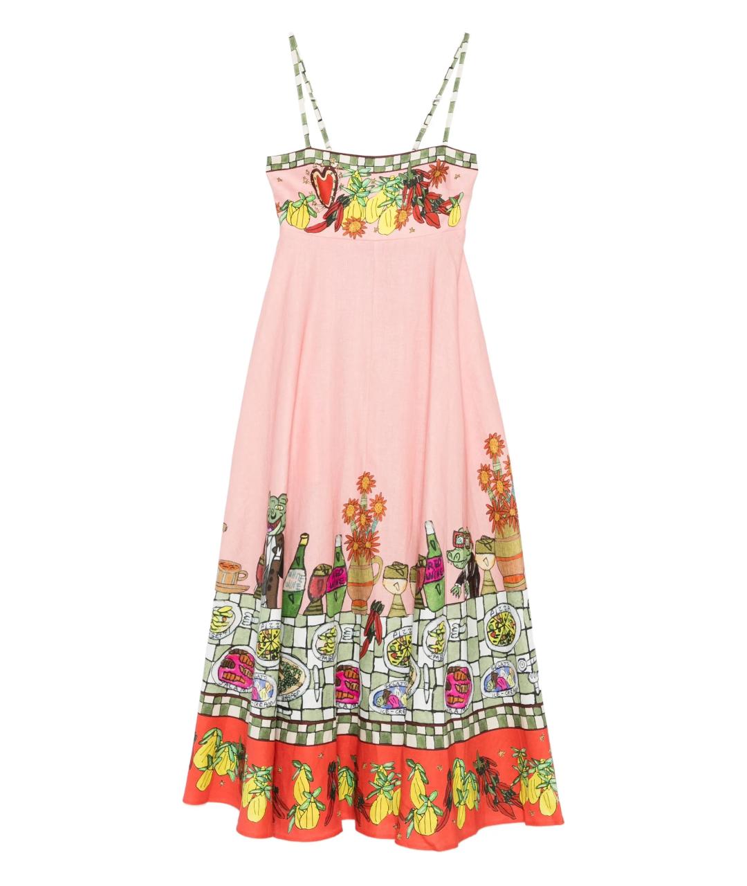 Alemais Розовый льняной сарафан, фото 1