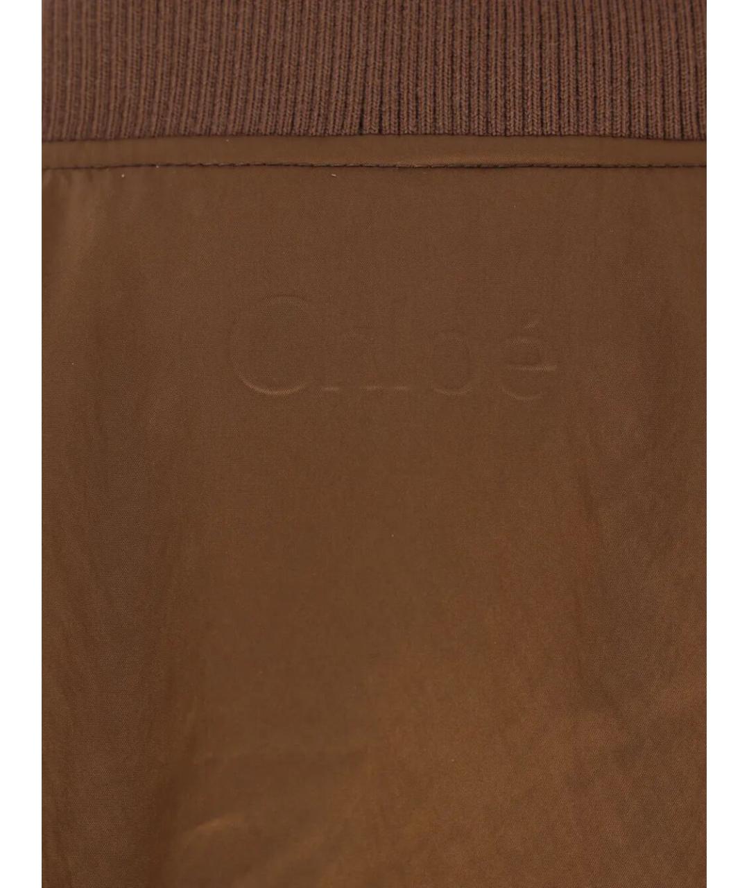CHLOE Коричневая полиэстеровая куртка, фото 3