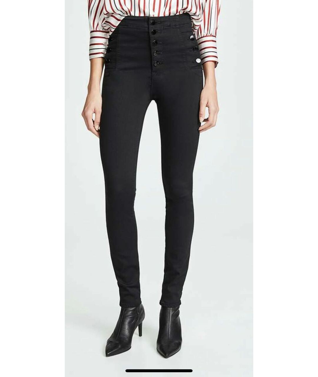 JBRAND Черные хлопковые джинсы слим, фото 4