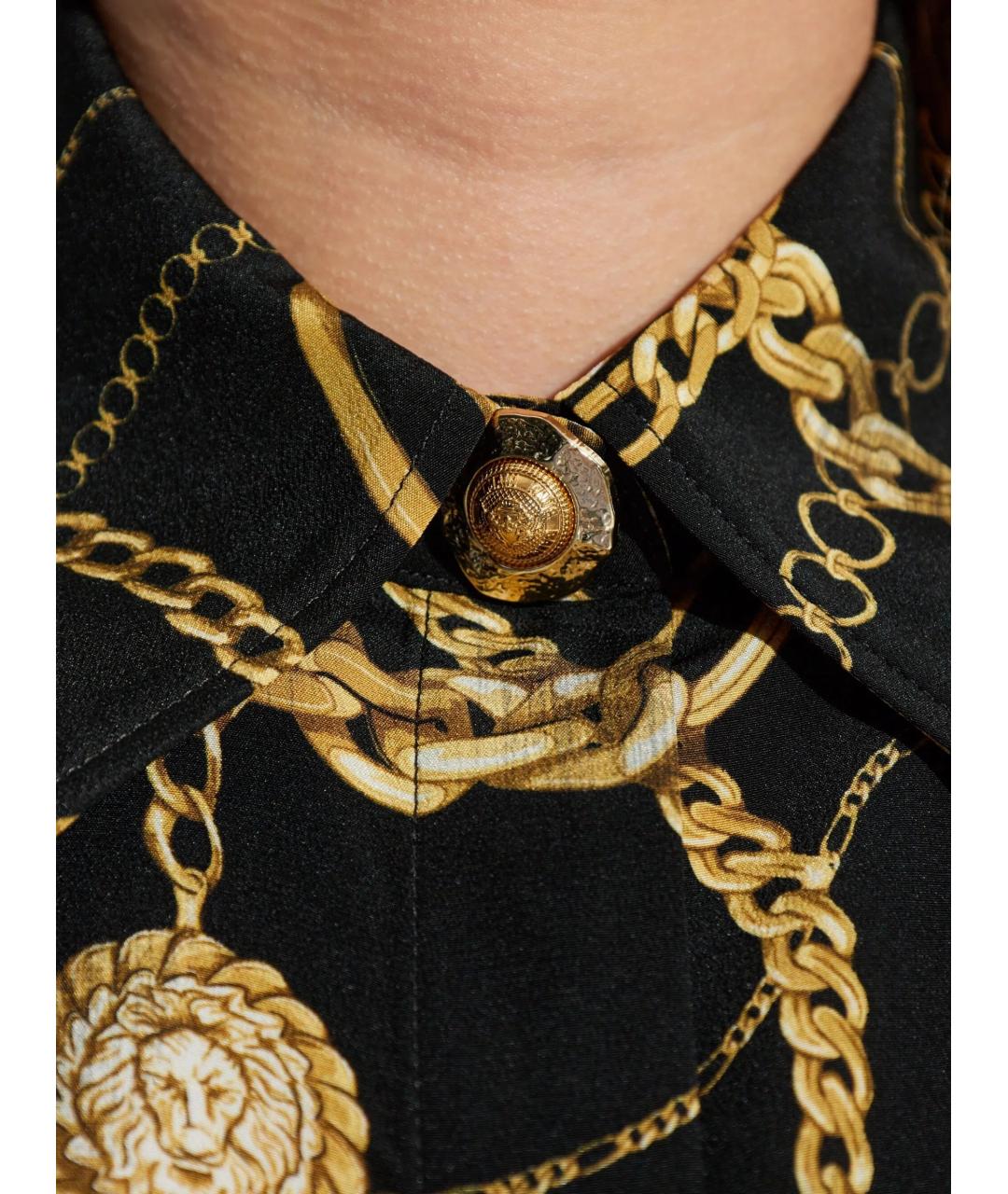 BALMAIN Черная шелковая рубашка, фото 5