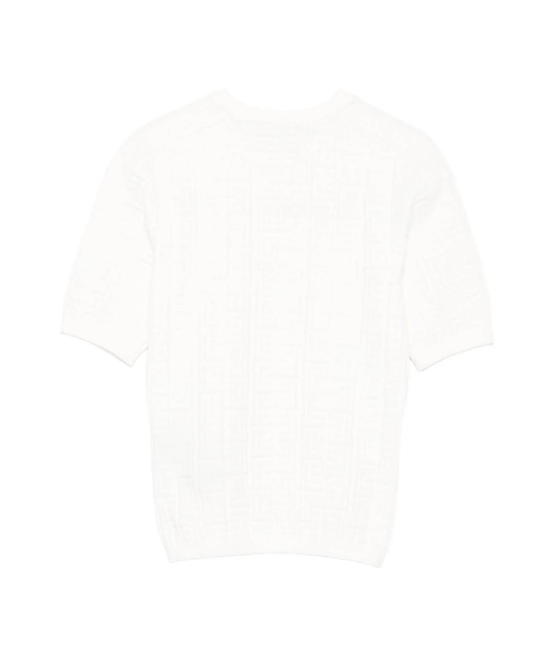BALMAIN Белая вискозная футболка, фото 2