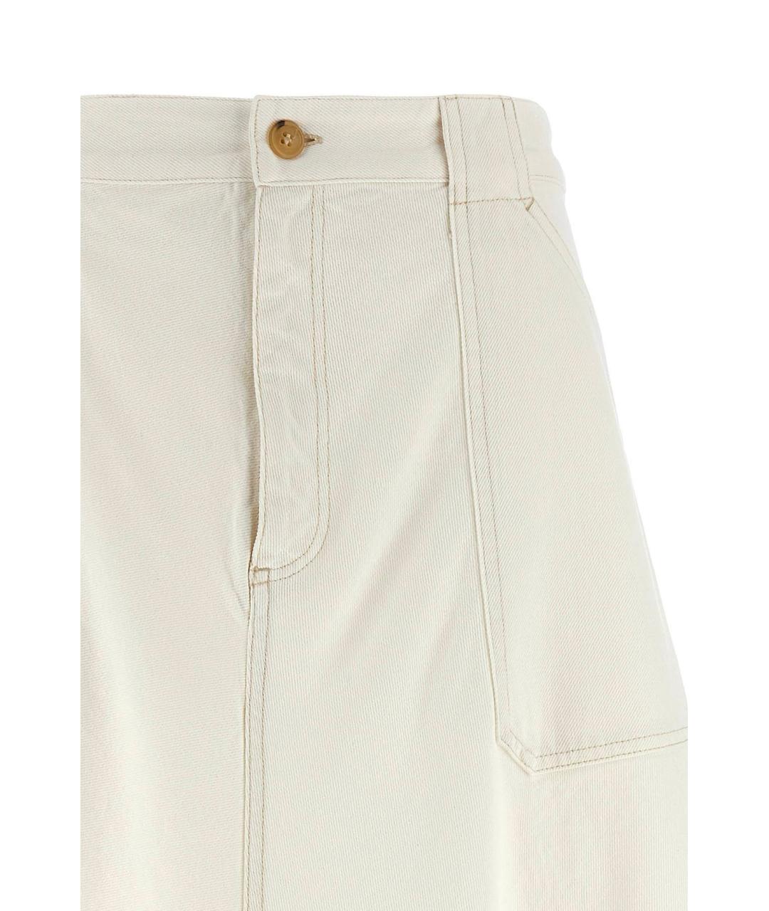 A.P.C. Белая хлопковая юбка миди, фото 3