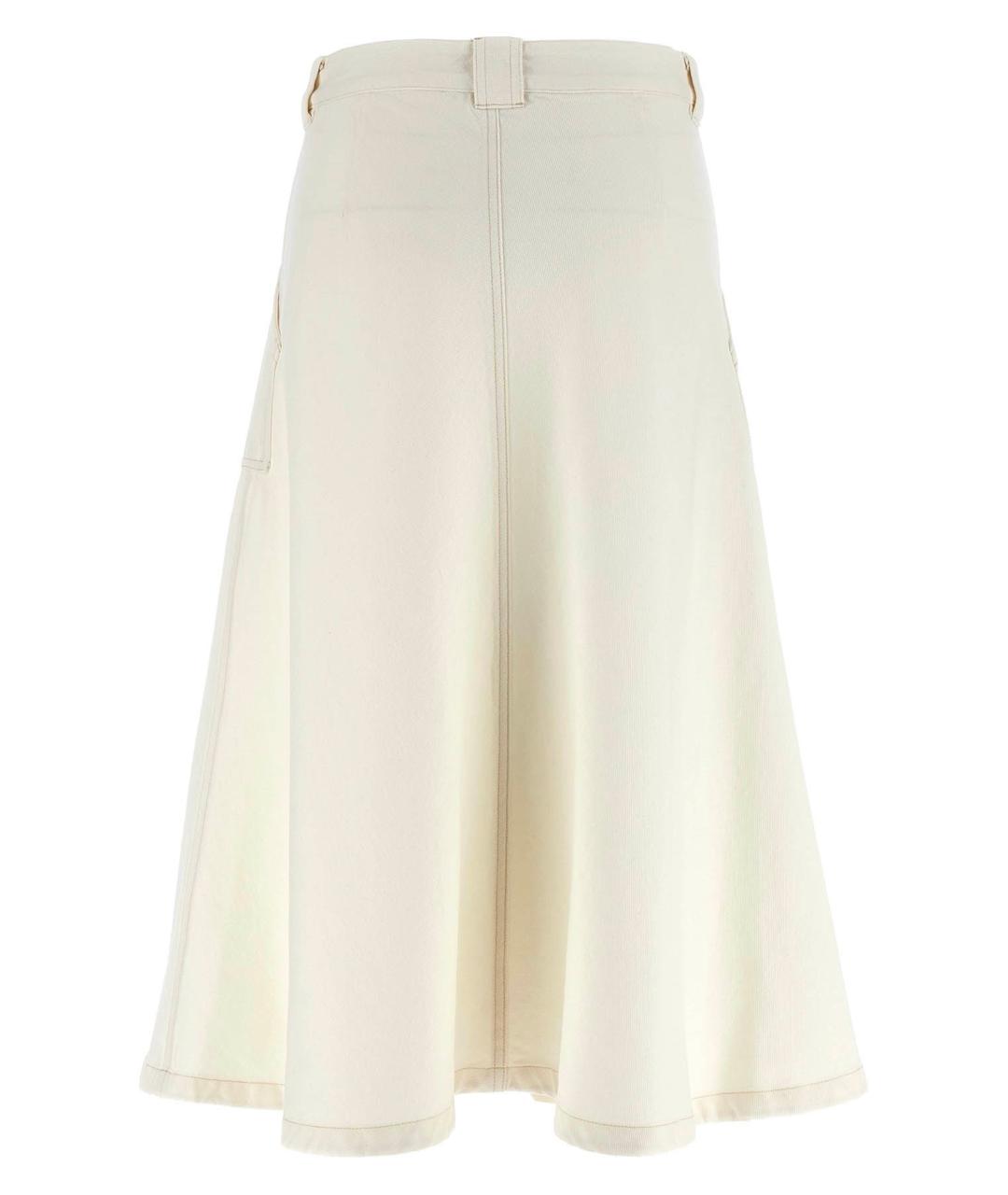 A.P.C. Белая хлопковая юбка миди, фото 2