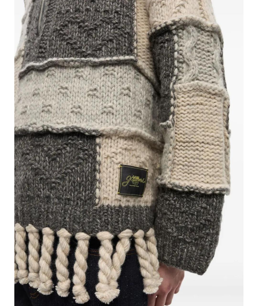 GANNI Мульти шерстяной джемпер / свитер, фото 5