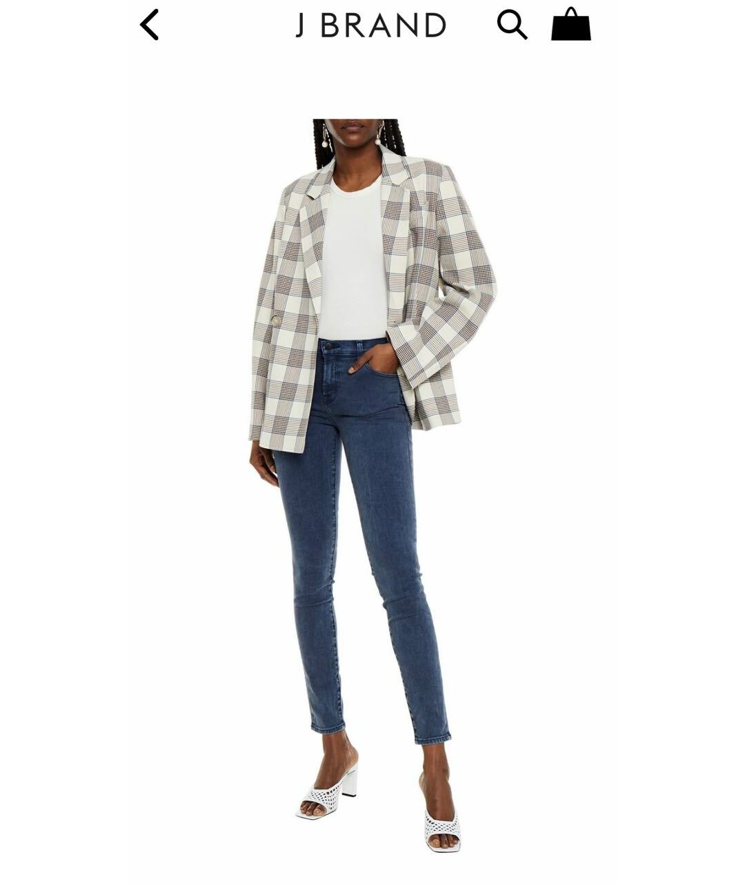 JBRAND Темно-синие хлопко-эластановые джинсы слим, фото 2