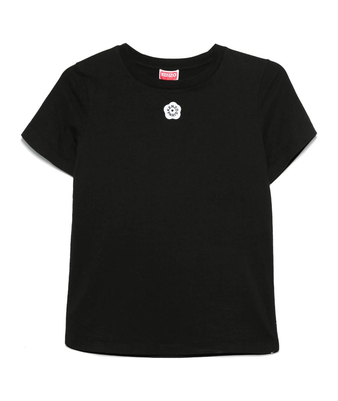 KENZO Черная хлопковая футболка, фото 1