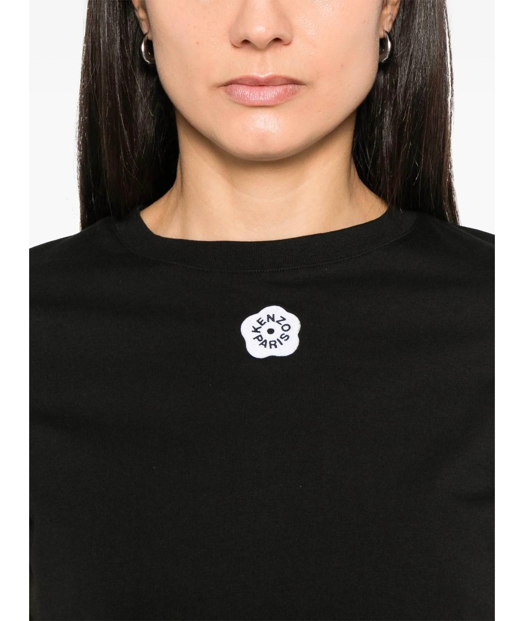 KENZO Черная хлопковая футболка, фото 5
