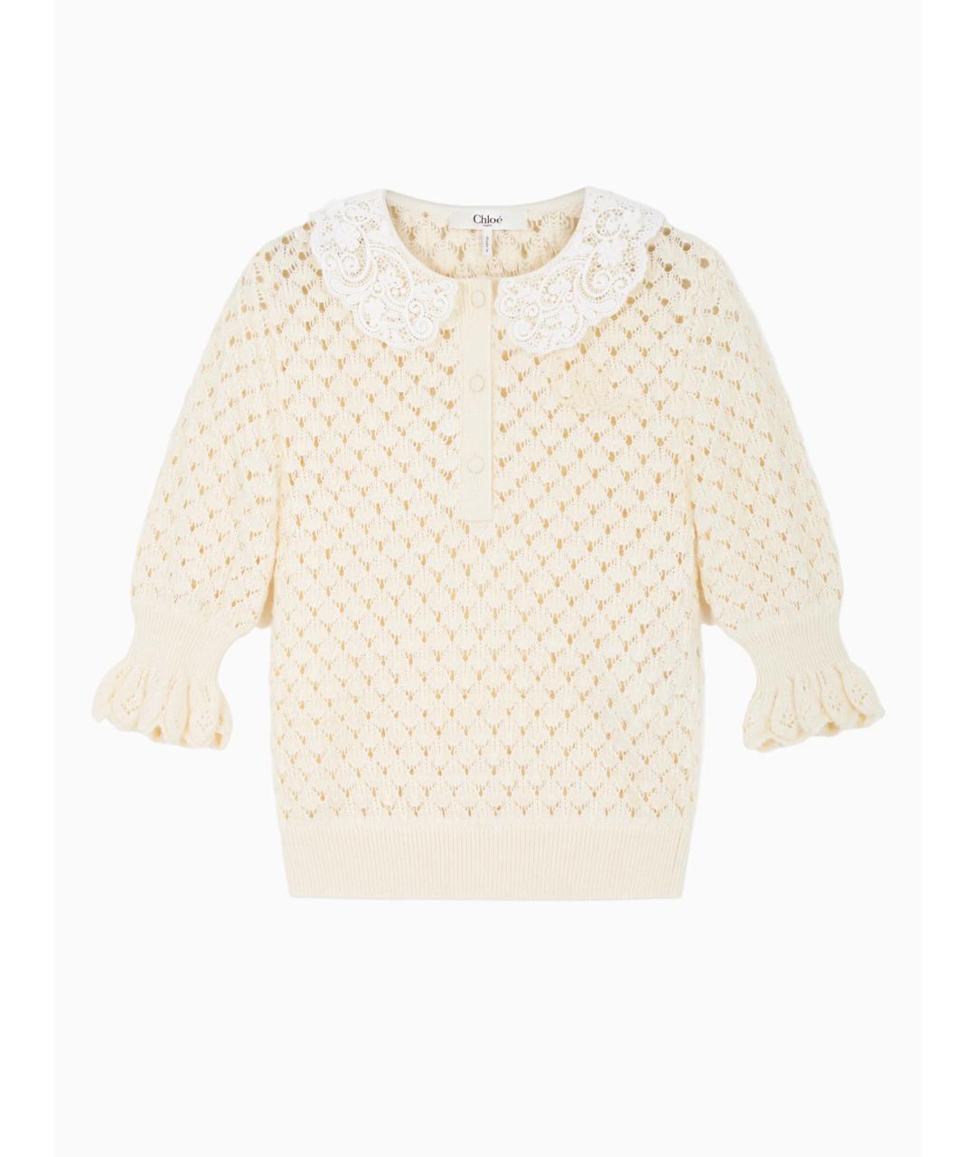 CHLOE Белый хлопковый джемпер / свитер, фото 1