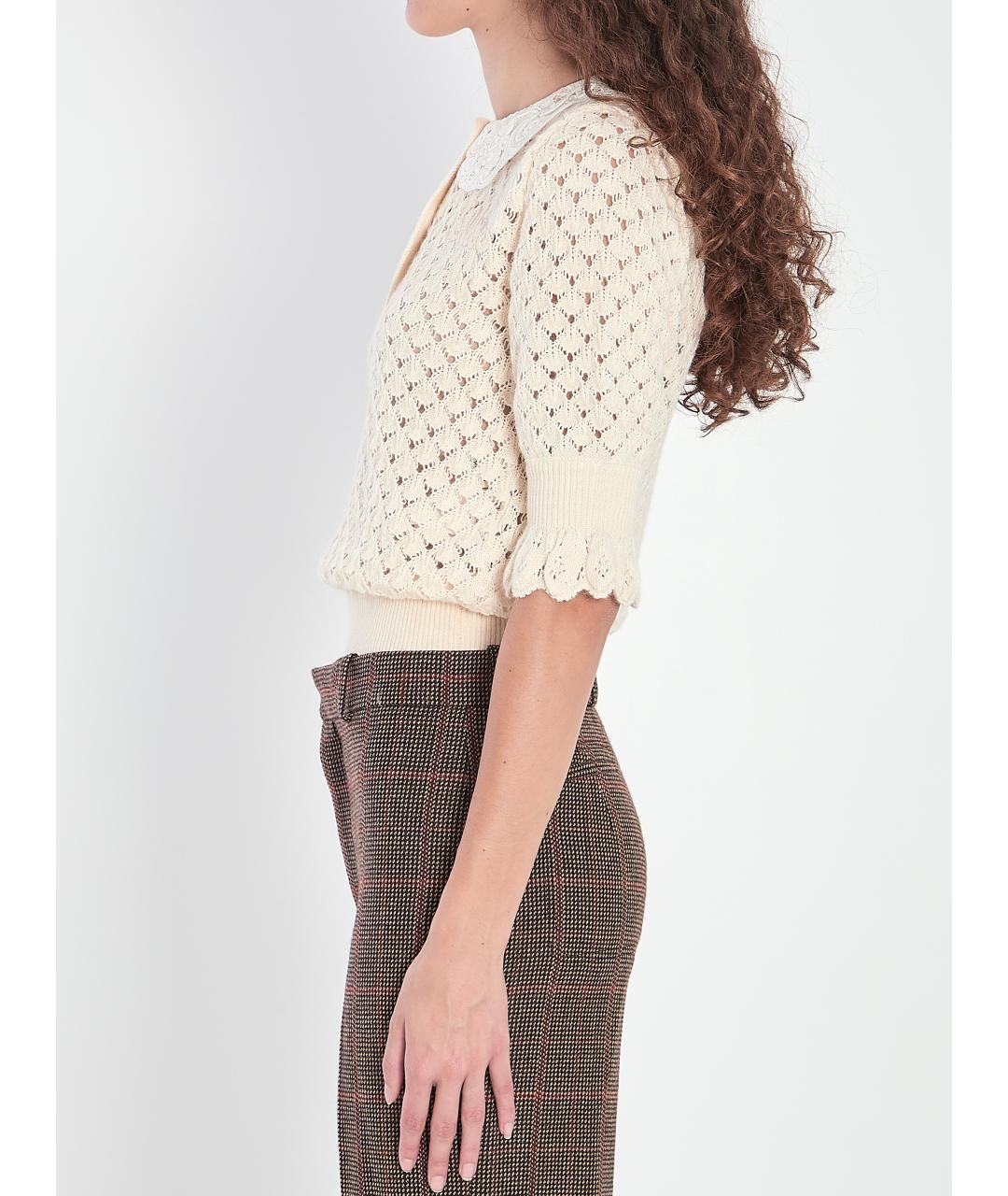 CHLOE Белый хлопковый джемпер / свитер, фото 4